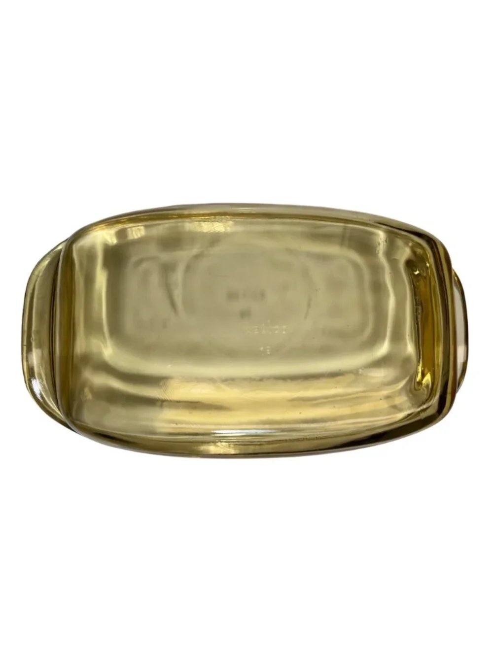 Vintage Mexico Amber Glass Baking Dish Rectangular 1.5 Quart Ovenware